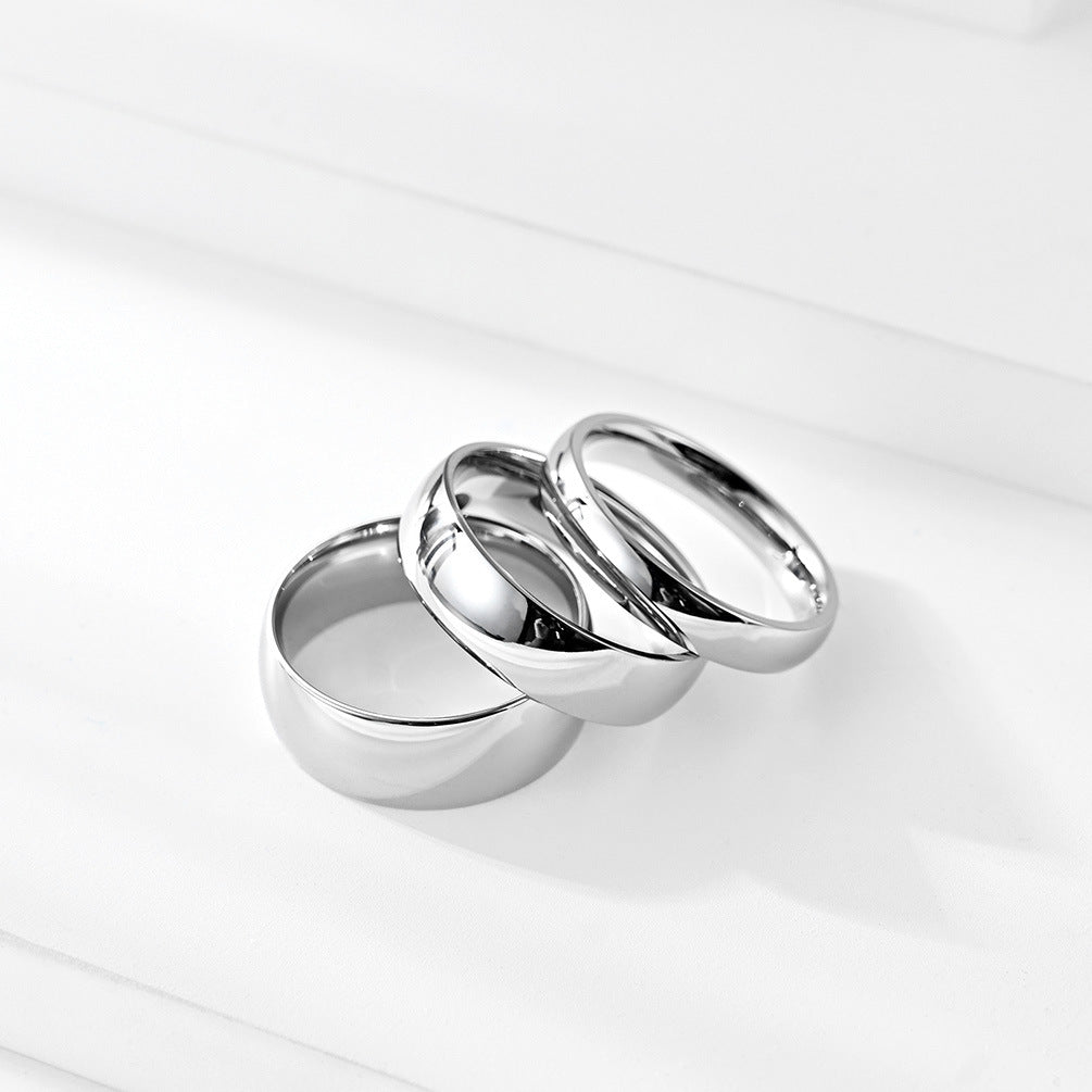 Wholesale 18K gold plated simple cool neutral style high-grade polished titanium steel tail ring